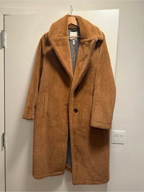 Avec Les Filles Camel Teddy Pea Coat